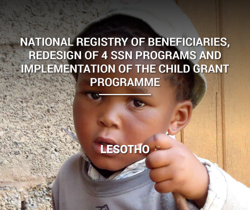 National Registry of Beneficiaries, Redesign of 4 SSN Programs and Implementation of the Child Grant Programme