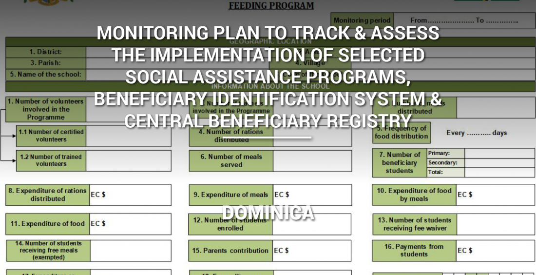 Monitoring Plan to Track & Assess the Implementation of Selected Social Assistance Programs, Beneficiary Identification System & Central Beneficiary Registry